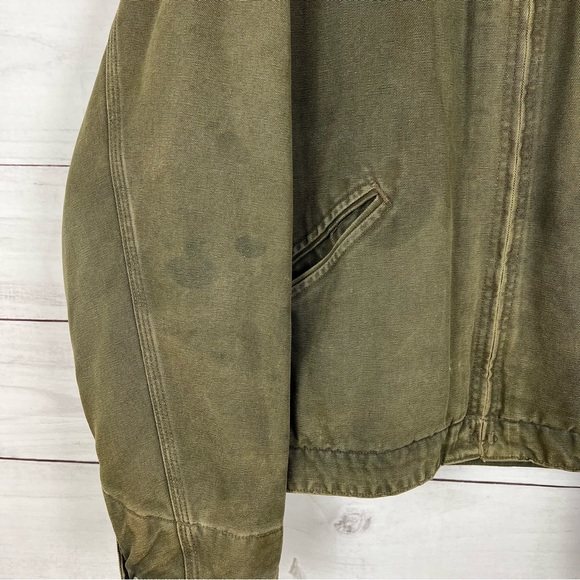 Vintage RARE Carhartt Detroit Olive JB0866 Blanket Lined Jacket - Picture 5 of 7